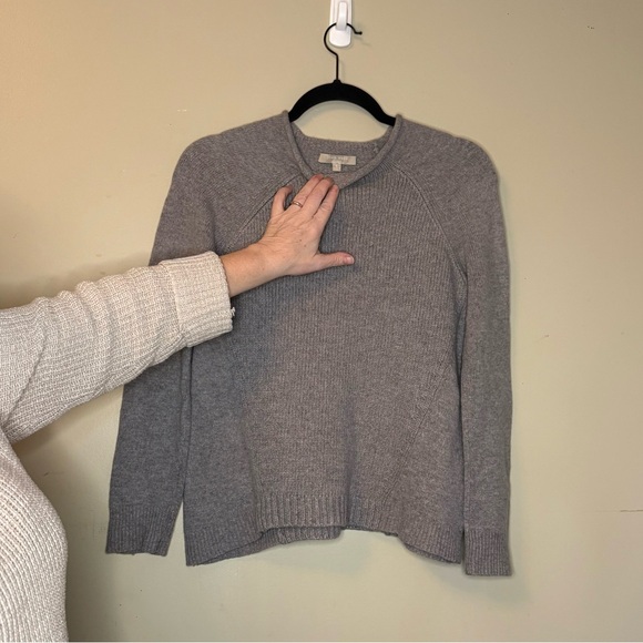 Joan Vass Gray Crew Neck Sweater Women's Small - Picture 2 of 4
